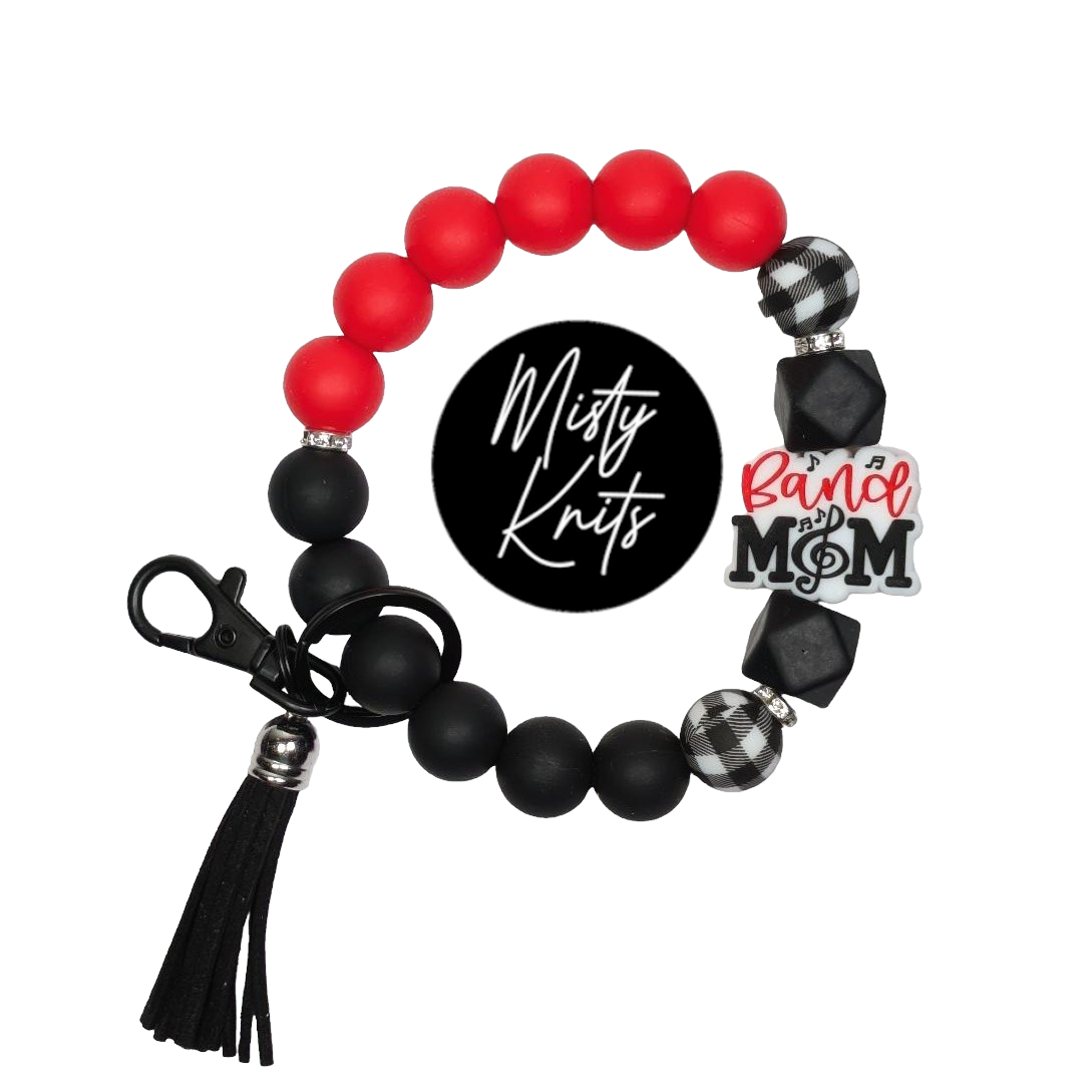 Band Mom Bracelet Keychain