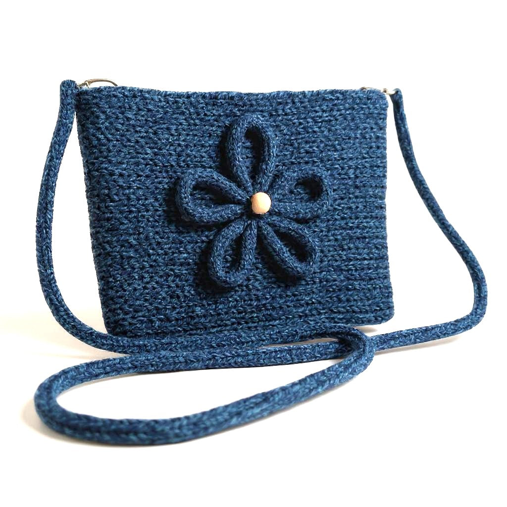 The Daisy Crossbody Purse in Blueberry