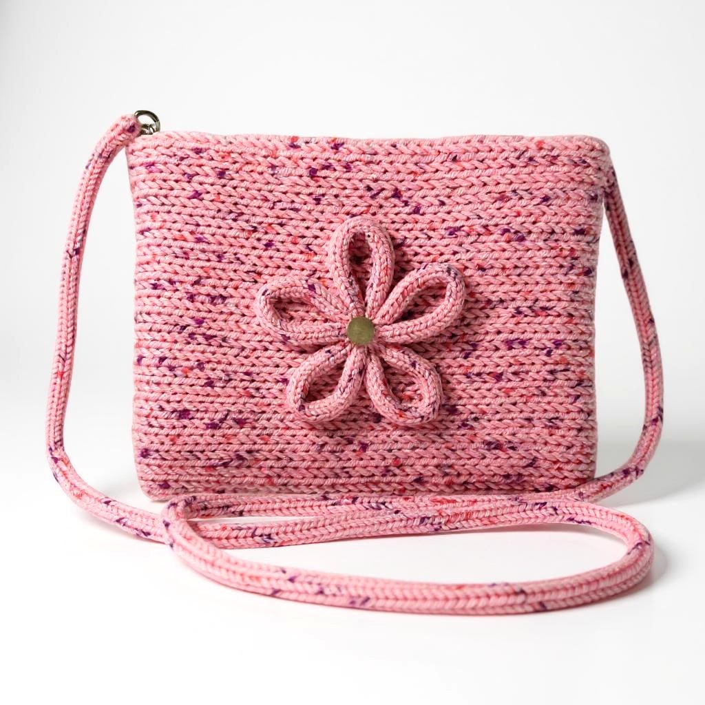 The Daisy Crossbody Purse in Bright Pink