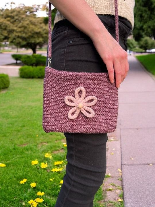 The Daisy Crossbody Purse in Eggplant