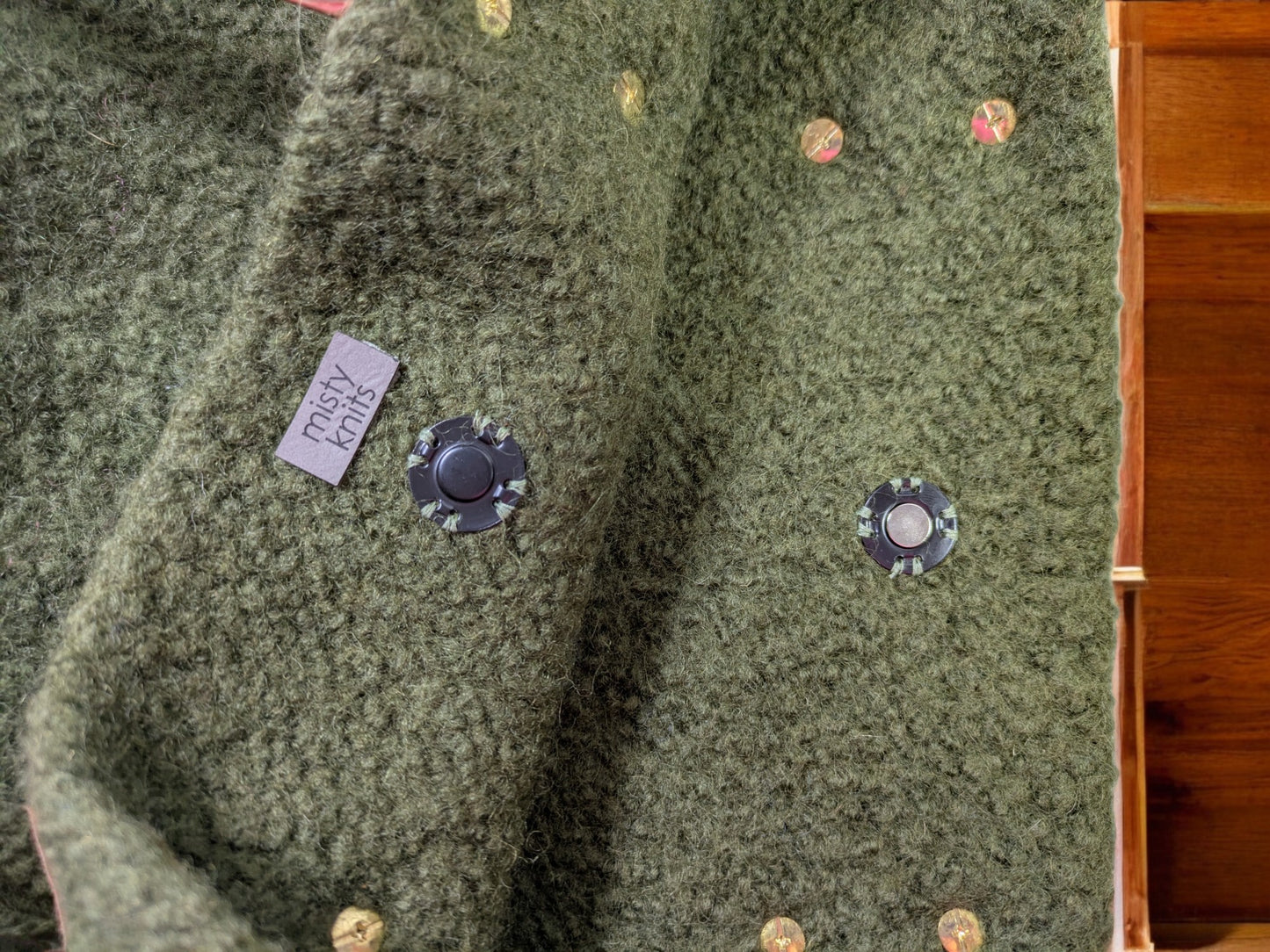 Dark Olive Green Felted Purse with Handles