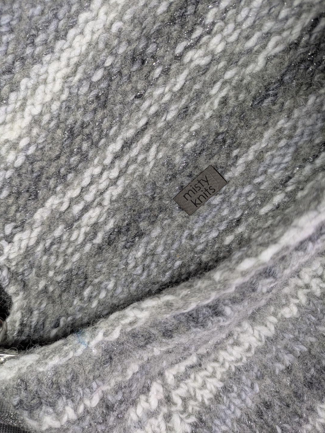 Multi Gray Felted Wool Purse