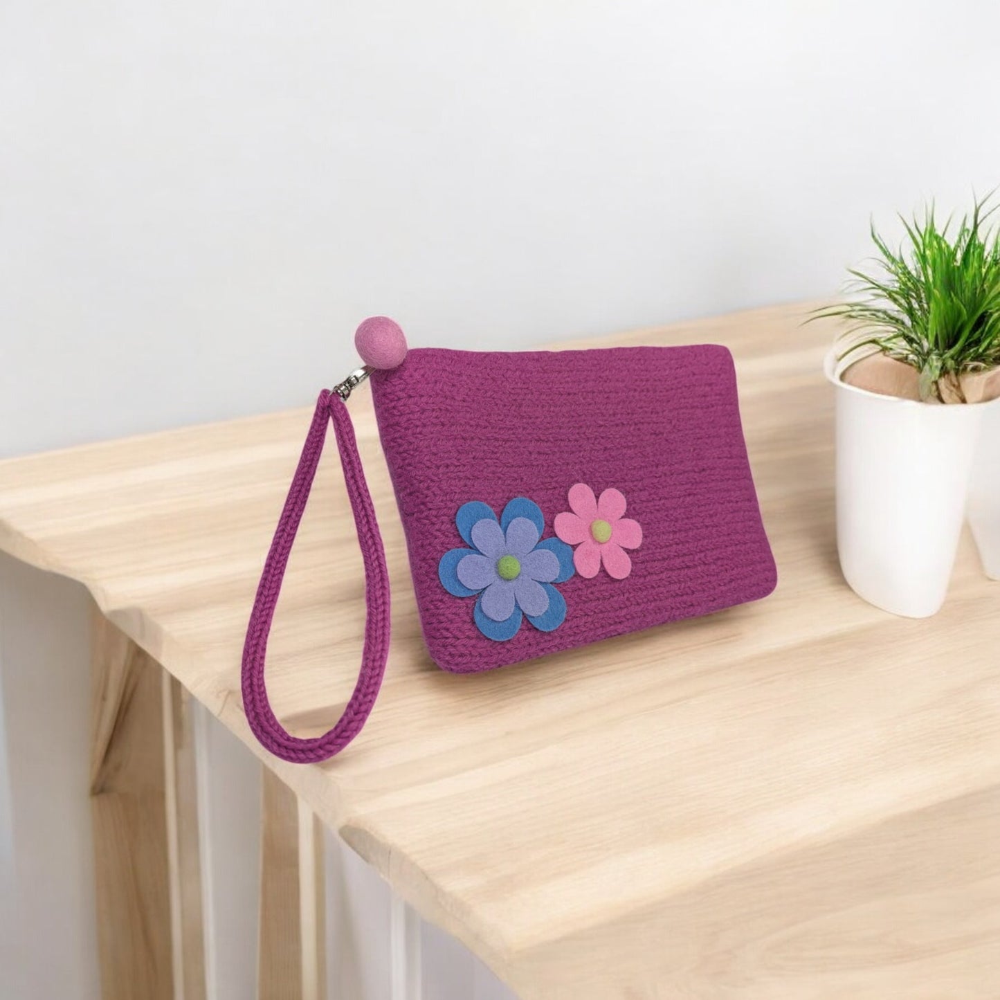 The Flowered Wristlet in Pink