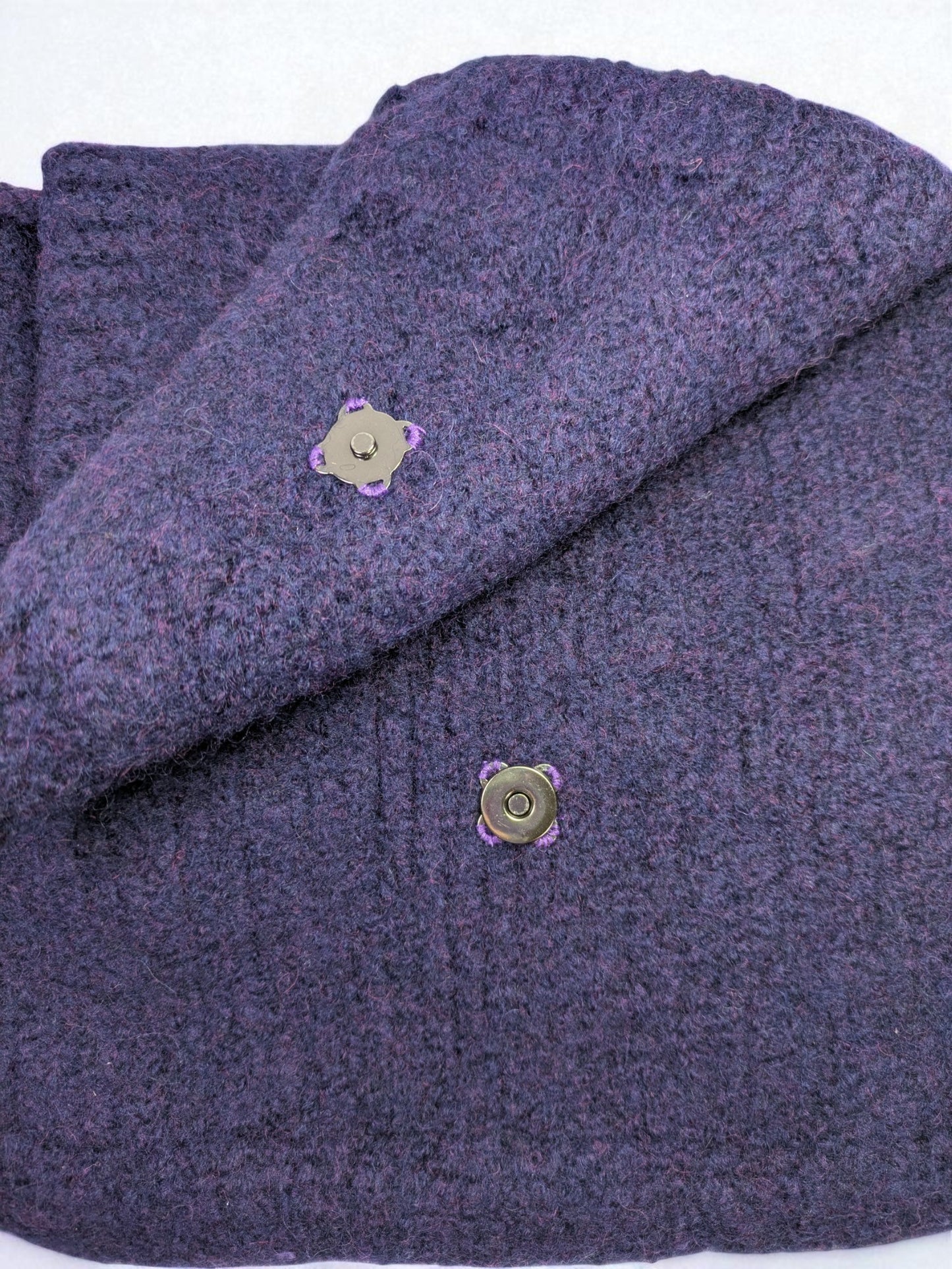 Felted Wool Purple Plum Crossbody