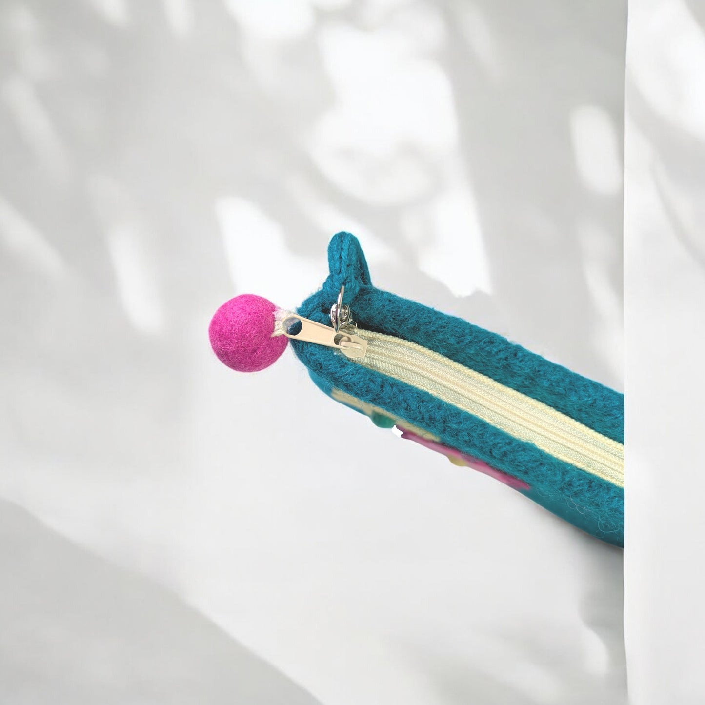 "The Flowered Crossbody" in Teal