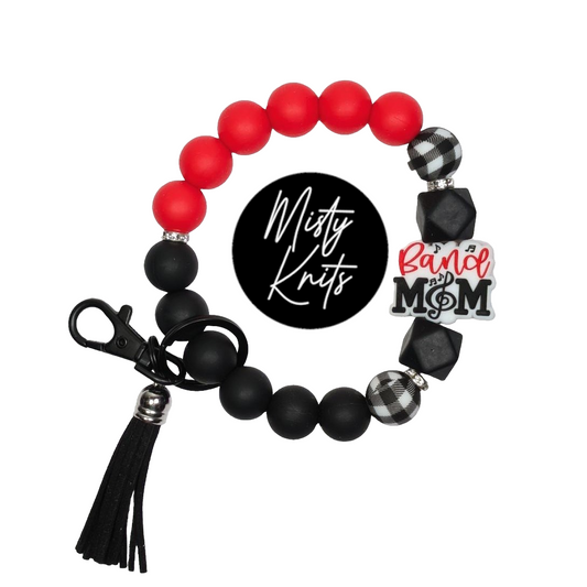 Band Mom Bracelet Keychain