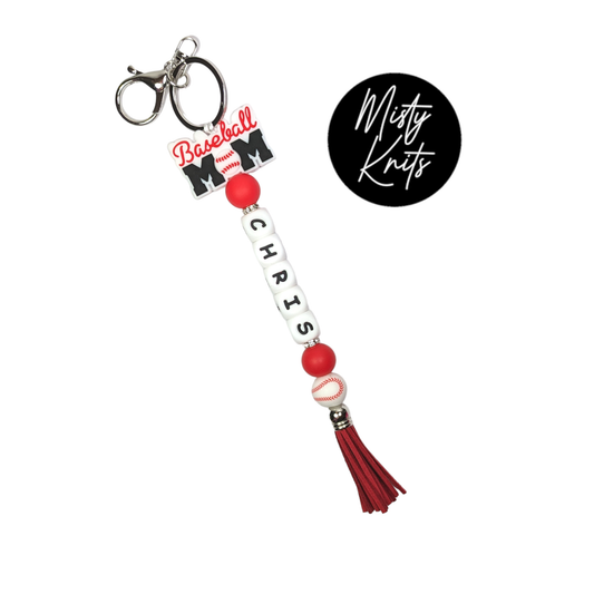 Baseball Mom Keychain