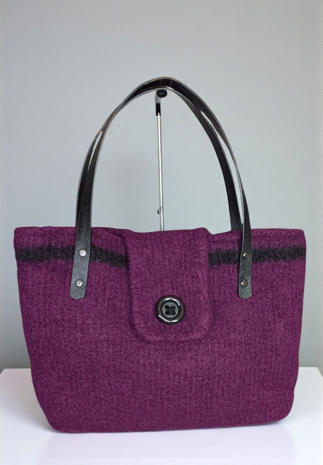 Plum Felted Wool Purse
