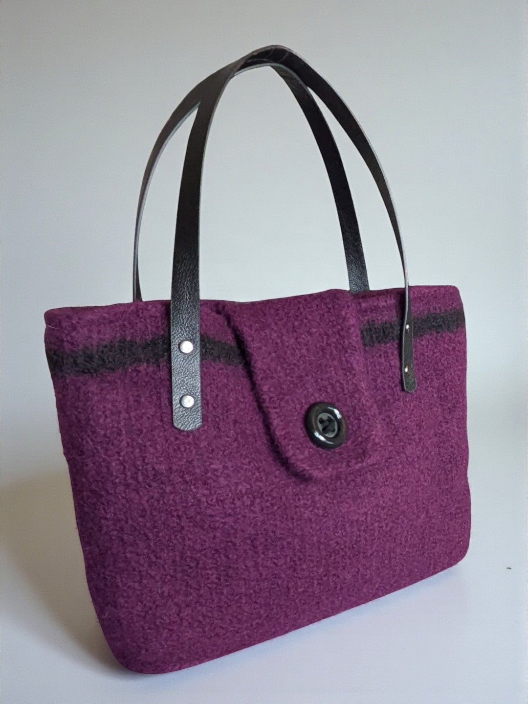 Plum Felted Wool Purse