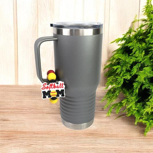 Softball Mom Tumbler Charm