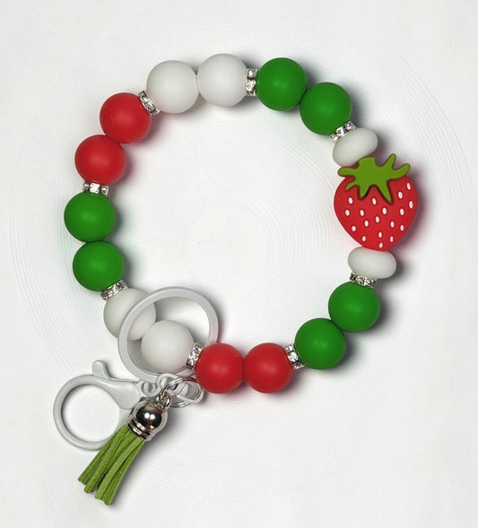 Troy Festival Strawberry Bracelet Keychain