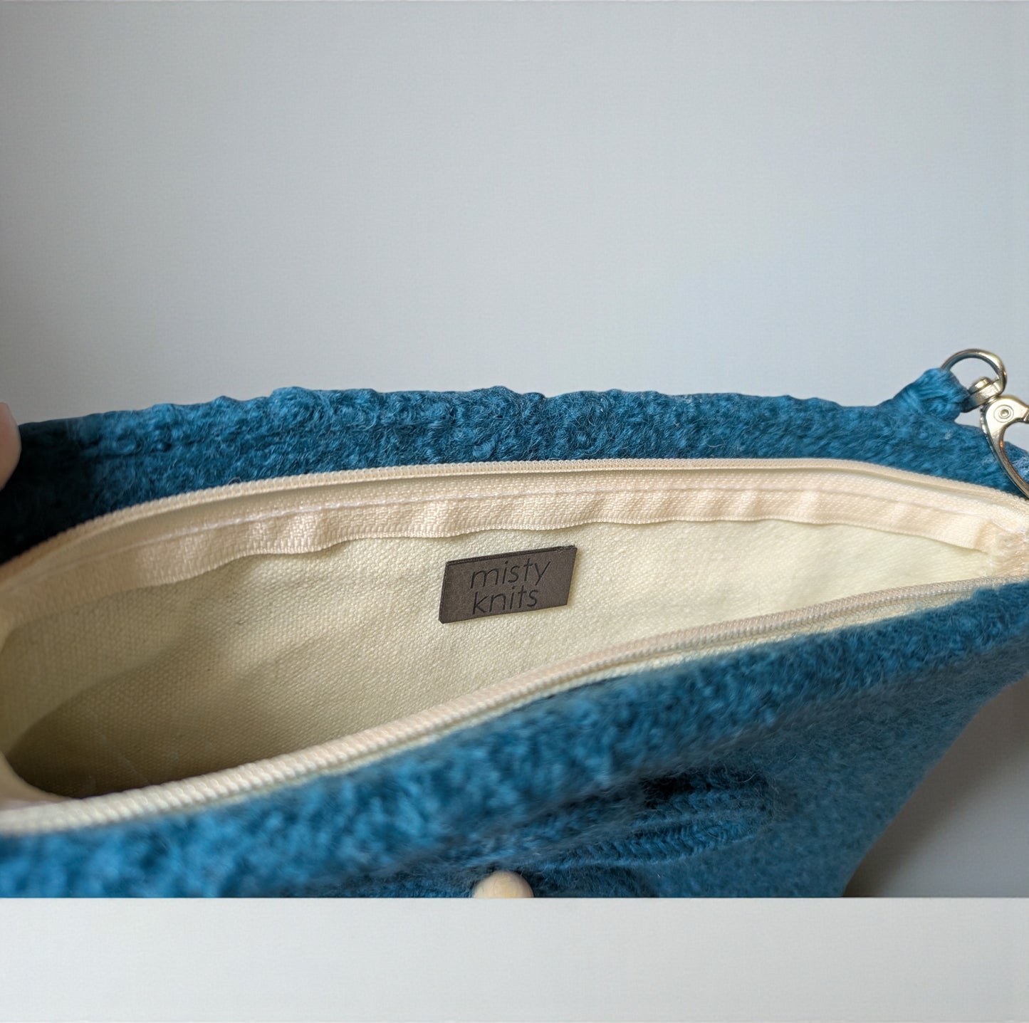 The Felted Daisy Crossbody Purse in Teal