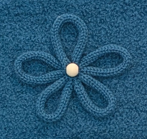 The Felted Daisy Crossbody Purse in Teal